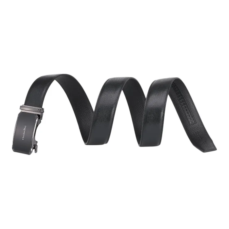 Chrisdien Deny Automatic Buckle Business High Quality Feel Belt Men's Black Width  3.8cm-3