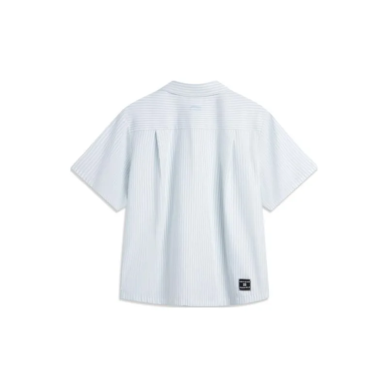 LiNing Sports Fashion Collection Shirt Men's Clear Sky Blue Stripes-1