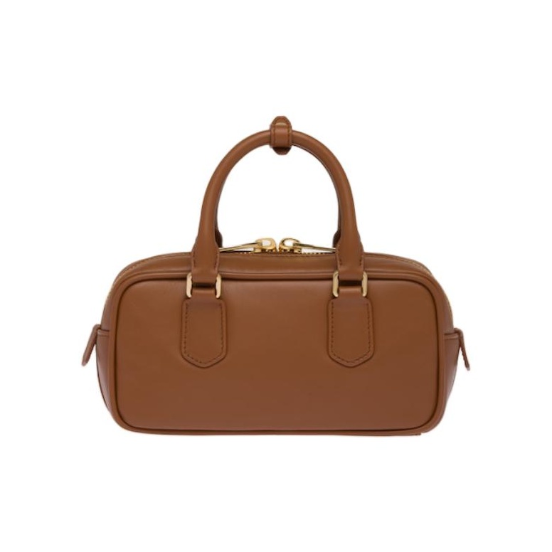 【関税&送料込】Miu Miu Arcadie Softy Leather Handbag Miu Miu Arcadie Leather Bag in Brown | Lyst