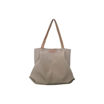 Deli Bear Nylon Tote Bag, Shopping Bag, Handbag, Shoulder Bag Women's Khaki/White/Black