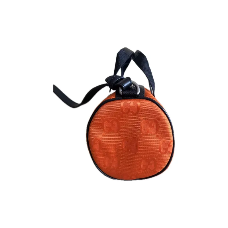 GUCCI Off The Grid Leather Boston Bag Crossbody Bag Small Size Men's Orange-2