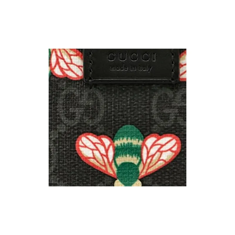 GUCCI Canvas Wallet Men's Black & Bright Red-7