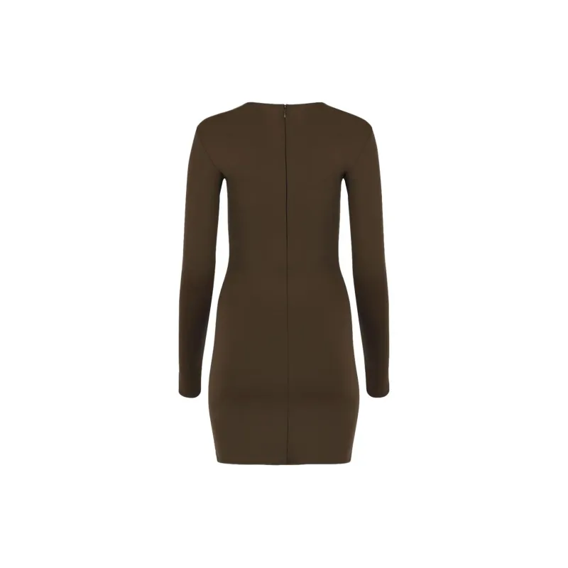 Entire Studios FW23 Long-Sleeved Dresses Women's Coffee-1