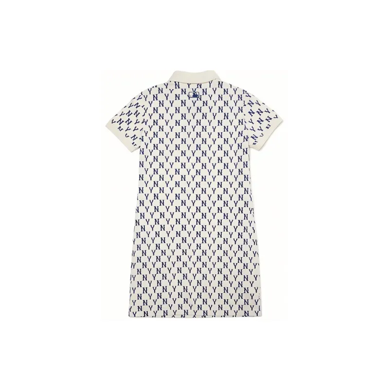MLB Short Sleeved Dresses Women's Cream-1