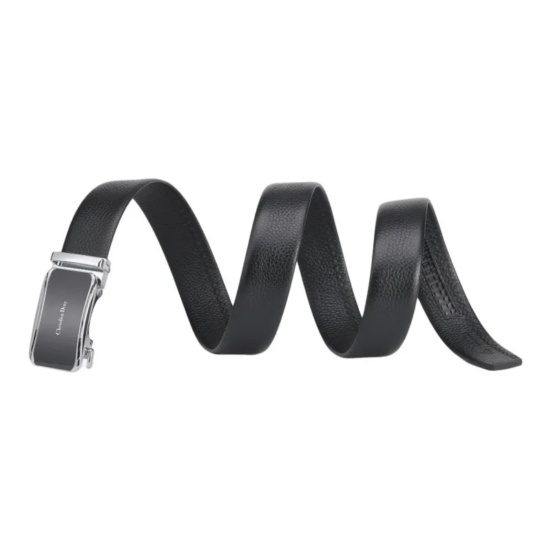 Chrisdien Deny Automatic Buckle Pants For Young Businessmen Belt Men's Black Width  3.8cm-2