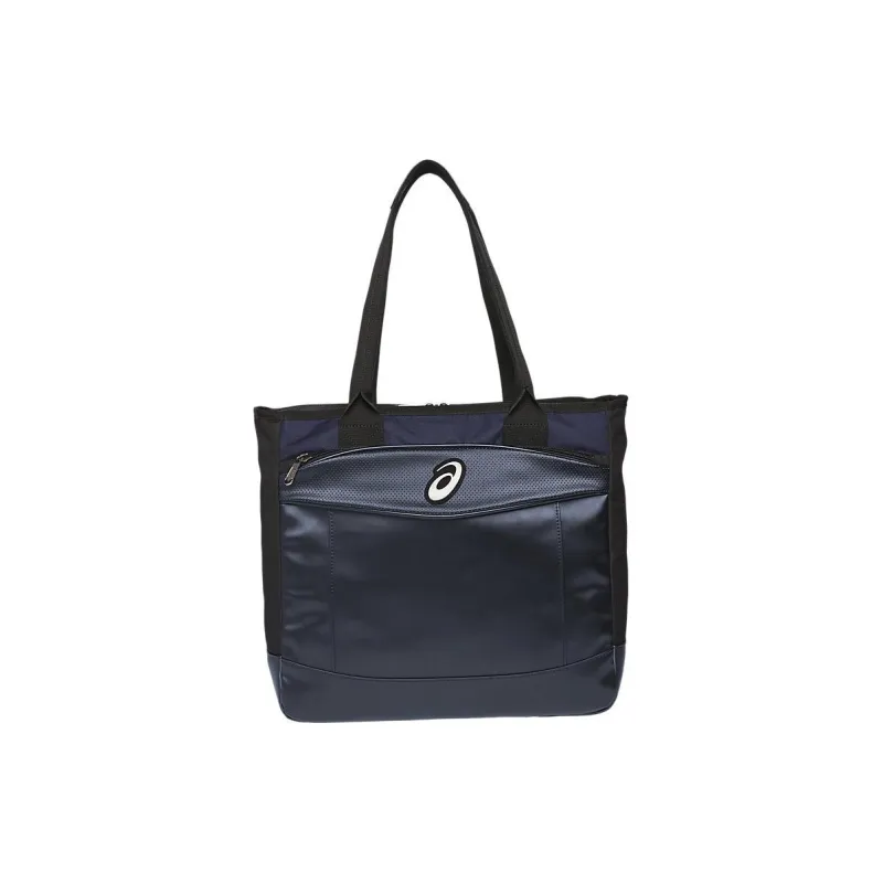 Asics Polyester With Synthetic Leather Handbag Shoulder Bag Unisex Marine Blue-0