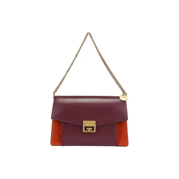 Givenchy GV3 Series Leather Handbag Shoulder Bag Women's Purple & Orange