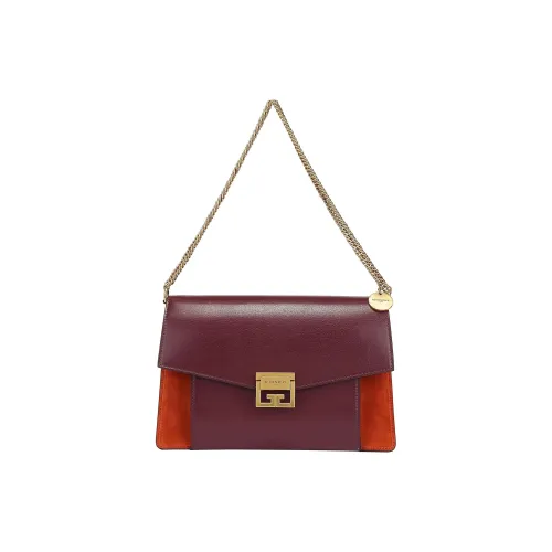 Givenchy GV3 Series Leather Handbag Shoulder Bag Women's Purple & Orange