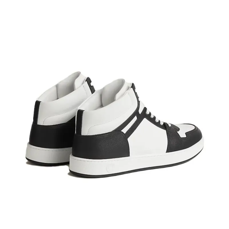 HERMES Inject High Top Skateboard Shoes Men's White-3