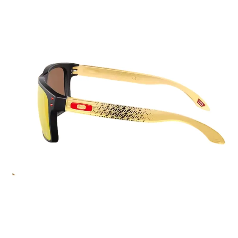 Oakley TR/Memory Plastic Irregular Shape Sunglasses Unisex Gold-2