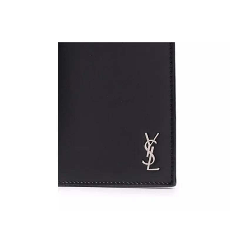 SAINT LAURENT Tiny Cassandre Credit Card Wallet-3