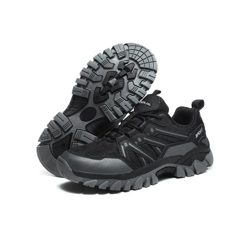 GESENLANG Cushioned Water Resistant Slip Resistant Low Top Outdoor Shoes Women's Black-2