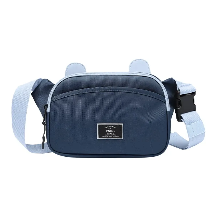 V.NINE Fabric Graduation Travel Backpack Large Size Unisex Blueberry/Coconut Milk White-1