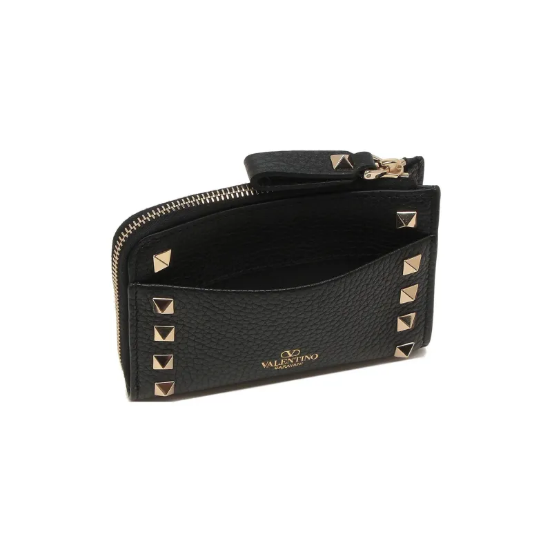 Valentino GARAVANI Leather Coin Purse Women's Black-2