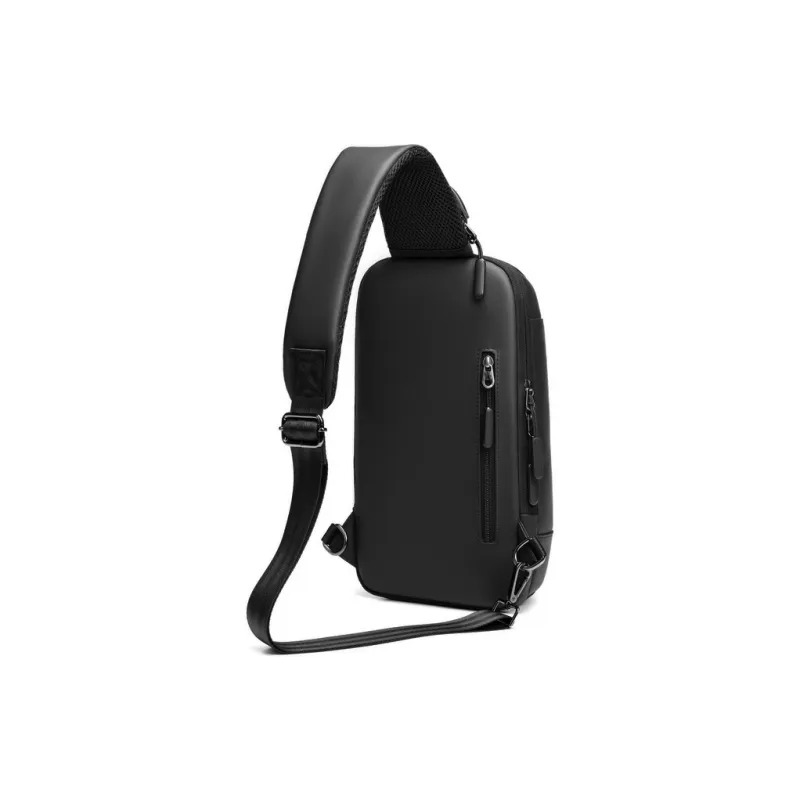 MingLu Membrana Dermalis Material Sling Bag Regular Unisex Black Gray Blue-3