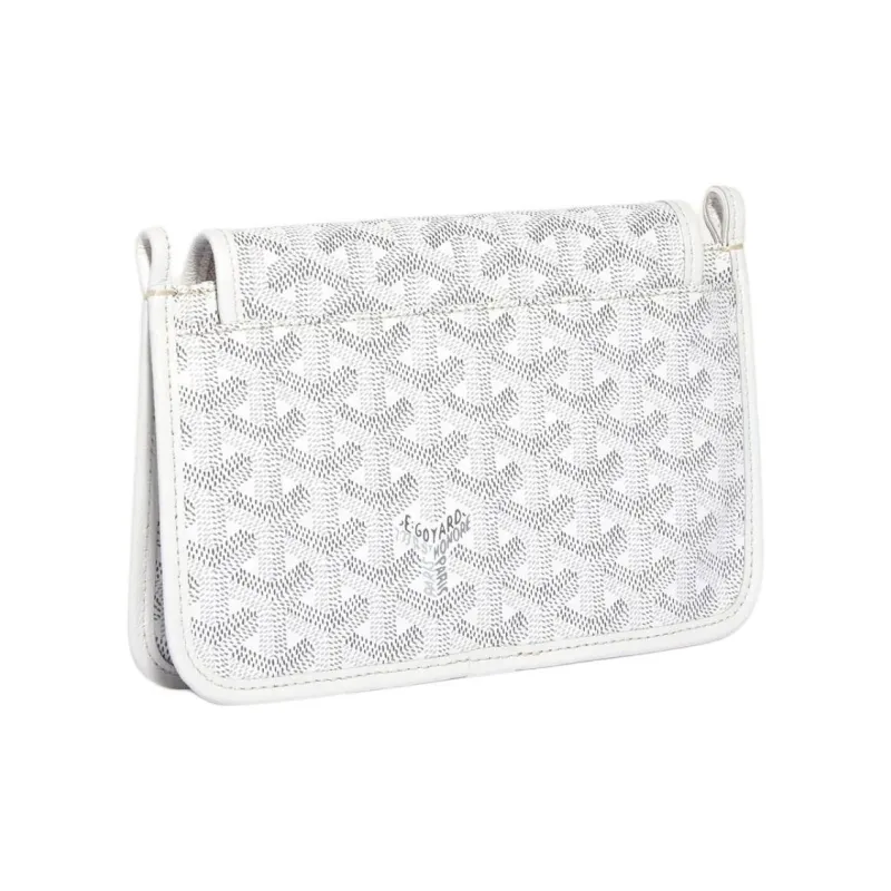 GOYARD Plumet Canvas With Leather WOC Envelope Bag Clutch Crossbody Bag Shoulder Bag Unisex White/Green Heart Edition-3