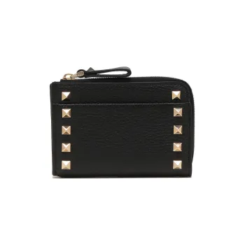 Valentino GARAVANI Leather Coin Purse Women's Black