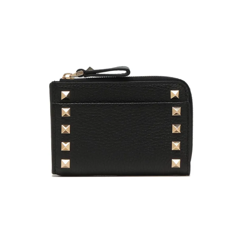 Valentino GARAVANI Leather Coin Purse Women's Black-0