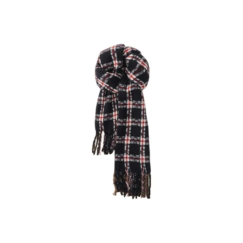EEEENO Wool Blend Knit Scarves Unisex-0