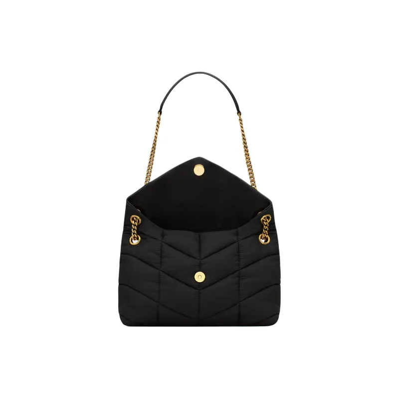 SAINT LAURENT Polyamide Portable Crossbody Bag Shoulder Bag Women's Black-4