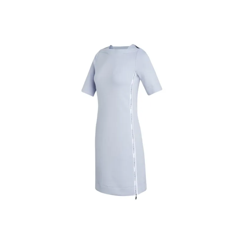 EMPORIO ARMANI Short Sleeved Dress Women's Light Gray Blue-2
