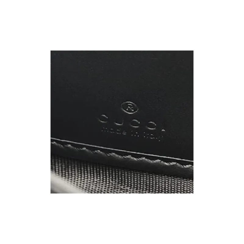 GUCCI Canvas Wallet Men's Black & Bright Red-6