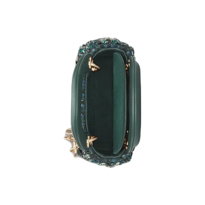 DIOR Lady Dior Embroidery Dior Bag Shoulder Bag Crossbody Bag Handbag Extra Mini Women's Pine Green-4