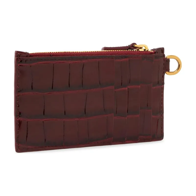Balenciaga Calfskin Card Sleeve Card Holder Card Case Men's Deep Red-4