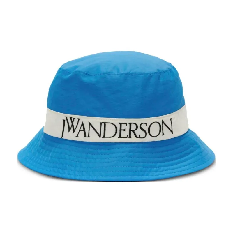 JW Anderson Logo Embroidered Wide Brim Bucket Hat-0