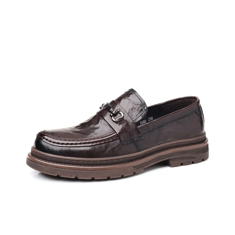 SHUPATE Dress Shoes Men Low Top Black/Brown-4