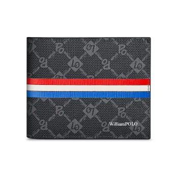 WilliamPOLO Printed PVC Cropped Wallet Money Clip Men's