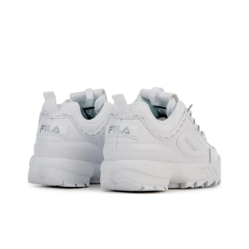 FILA Women's Disruptor 2 Premium 'White Silver'-3