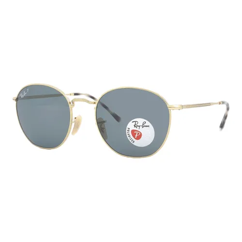 RayBan Metal Irregular Shape Sunglasses Men's Gold