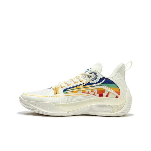 361° AG Shine 2.0 Basketball Shoes Men Low-Top Feather White/Vintage Yellow