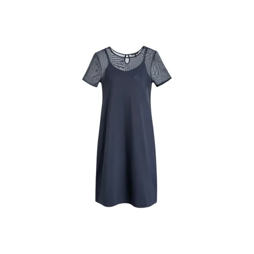 ARMANI EXCHANGE Short-Sleeved Dresses Women's Blue