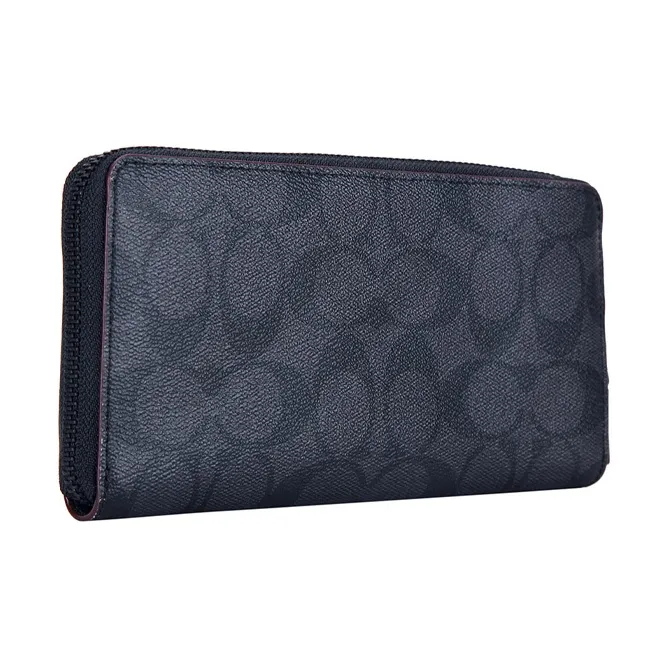 COACH Canvas With Leather Trunk Bag Wallet Men's Charcoal Black-1
