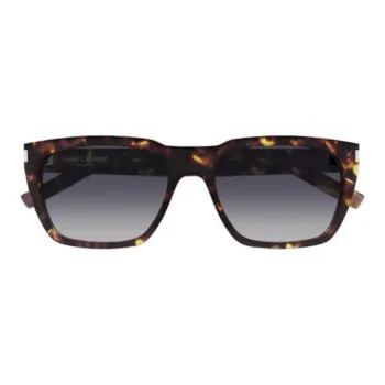 SAINT LAURENT Square Sunglasses Men's Brown