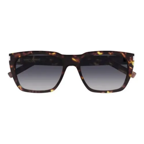 SAINT LAURENT Square Sunglasses Men's Brown
