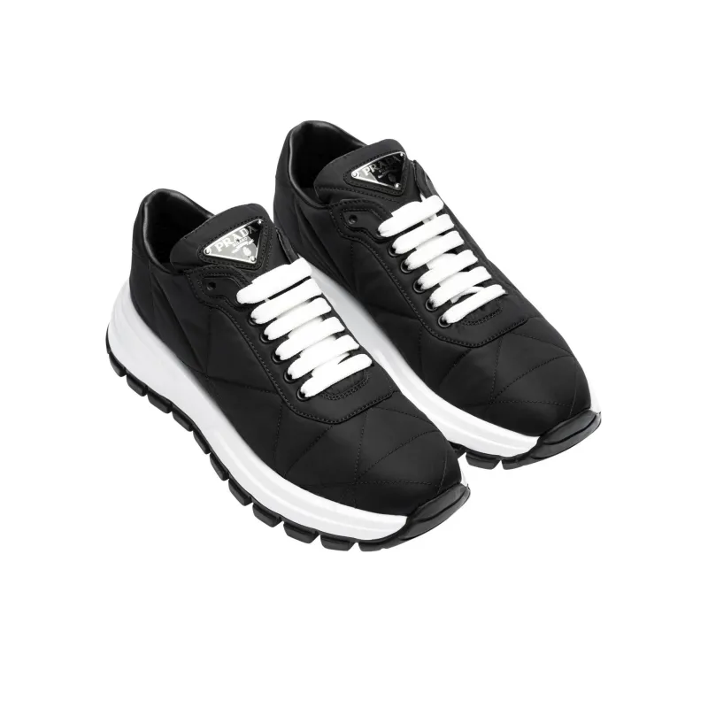 PRADA Low Top Casual Shoes Women's Black-3