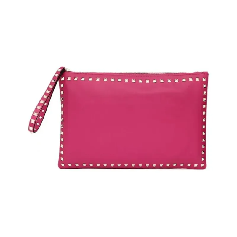 Valentino Leather Clutch Women's Disco Pink-4