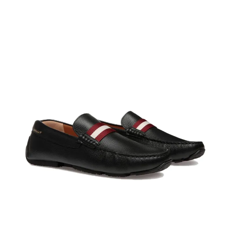 BALLY Logo-print Leather Loafers-2