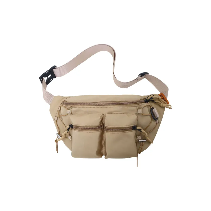 GEERDUN Nylon Sling Bag Fanny Pack Crossbody Bag Backpack Regular Unisex Black/Orange/Khaki/Green/Blue/Gray-3