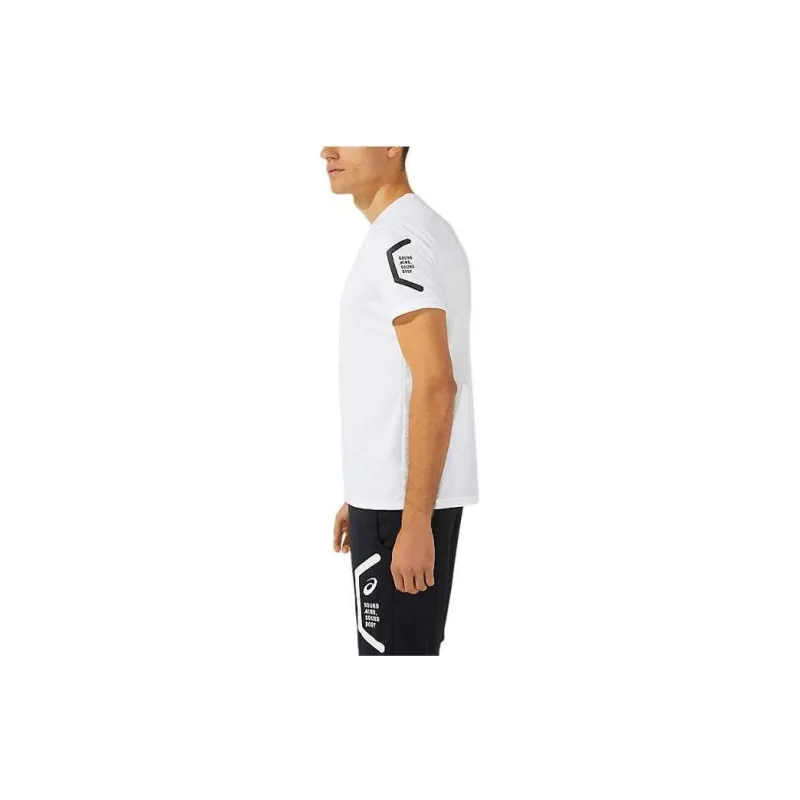 Asics TEAM HEXAGON SS TOP RECYC T Shirts Men White-2