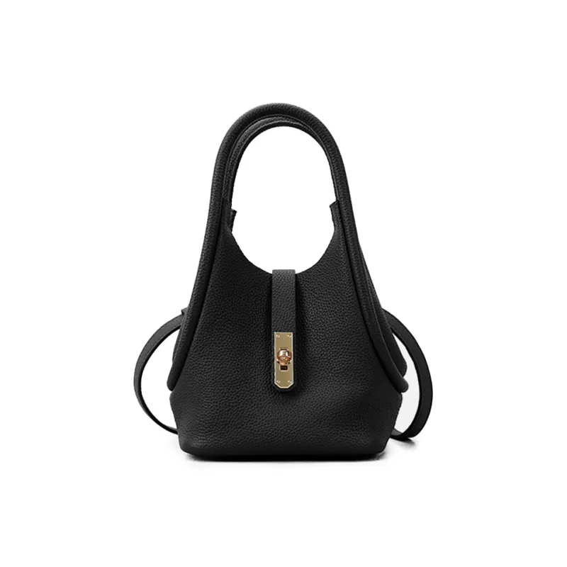 PIERRE CARDIN Cow Leather Shoulder Bag Regular Women's Black/Green/Brown/Red-1