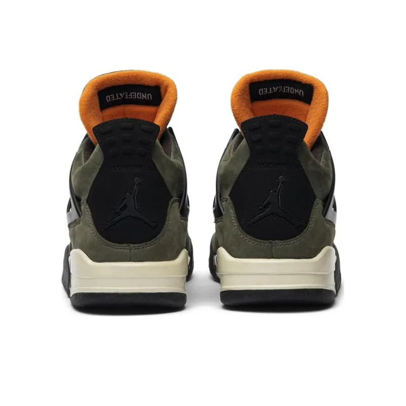 UNDEFEATED x Jordan Air Jordan 4 Retro UNDFTD Non-slip Lightweight Mid-Top Vintage Basketball Shoes Men's Army Green-3