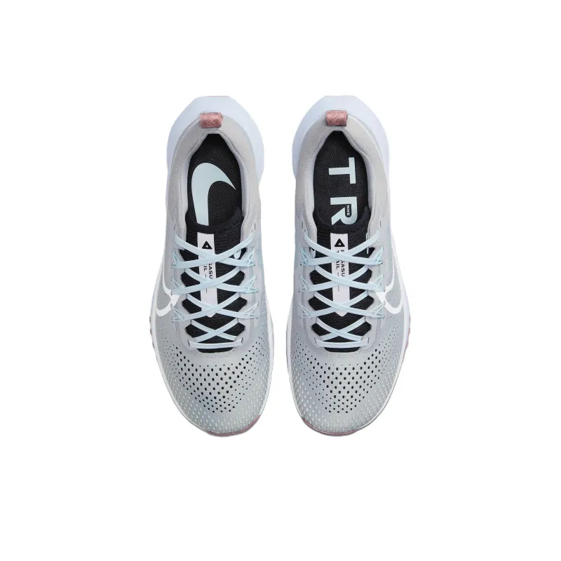 Nike React Pegasus Trail 4 Light Smoke Grey Black Glacier Blue White Women's-3