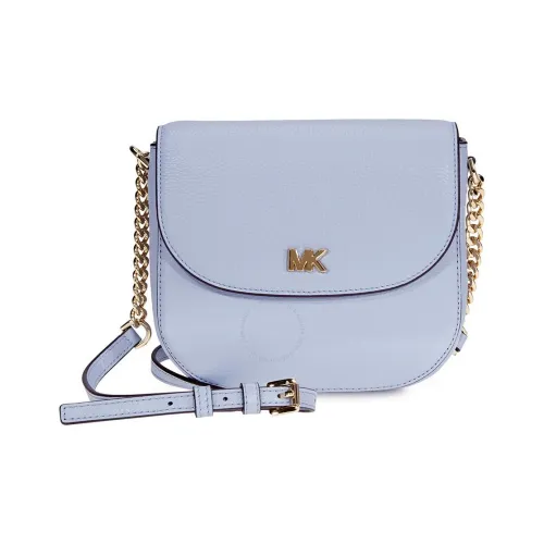 MICHAEL KORS Mott Leather Shoulder Bag, Crossbody Bag Women's Light Blue