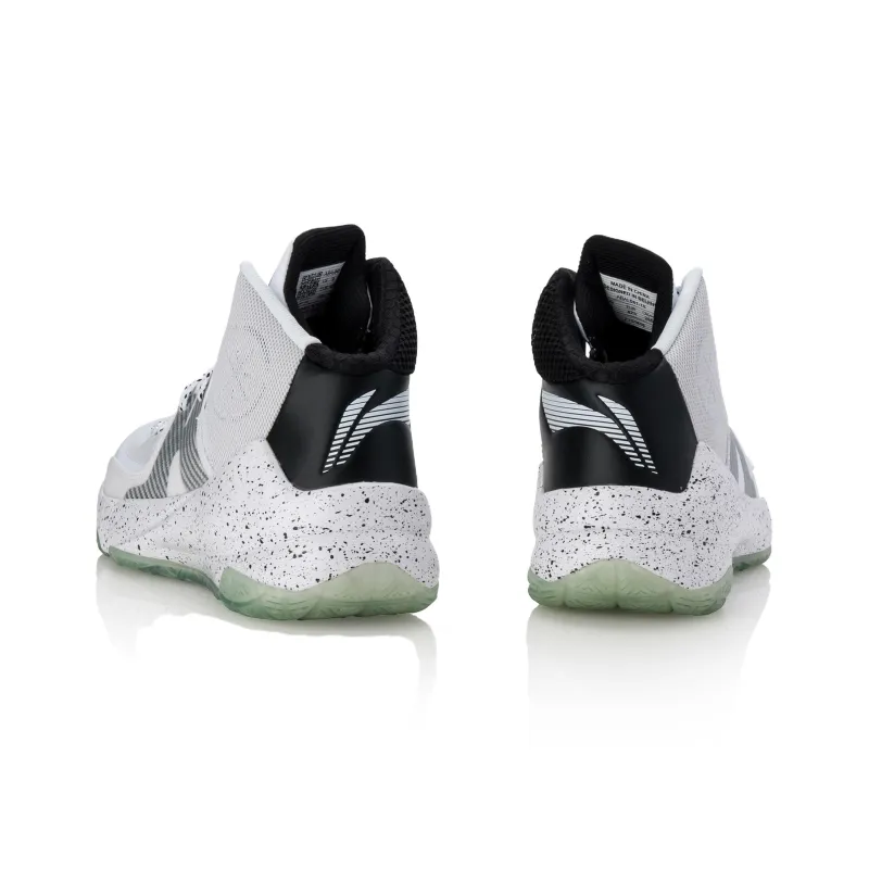 LiNing All In Team 3.5 Cushioning, Slip Resistant, And Abrasion Resistant High Top Basketball Shoes Men's Gray White-4