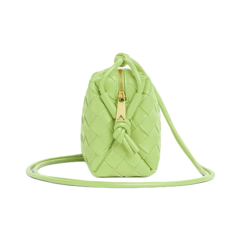 Bottega Veneta Leather Crossbody Bag Shoulder Bag Women's Green-3
