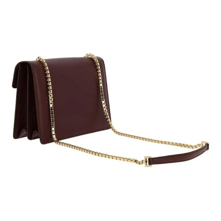 FERRAGAMO Calfskin Crossbody Bag, Shoulder Bag Women's Burgundy-1
